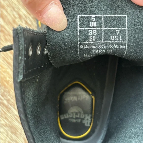 Dr. Martens Black Leather Boots - Like New - Picture 4 of 5